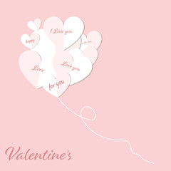 Happy valentines day greetings card design background - Vector illustration.