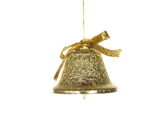 golden bell isolated on white background