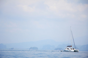 Fototapeta premium yacht in the sea.