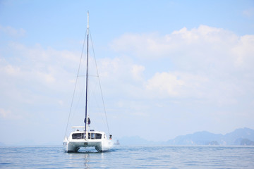 Fototapeta premium yacht in the sea
