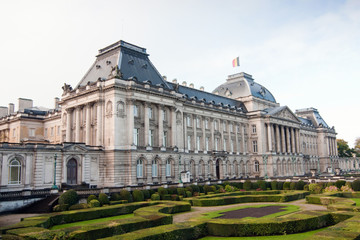 Obraz premium The Royal Palace in Brussels of the Belgians, the King's administrative residence and main workplace.