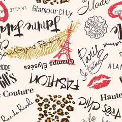 Stickers pour porte Style glamour Modèle sans couture de Paris Fashion et glamour abstract vector