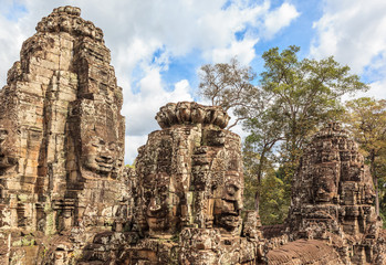 Fototapeta na wymiar Angkor Thom Buddhist Temple. Cambodia