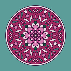 Beautiful Decoration Ornament. Floral Mandala. Oriental. Vector