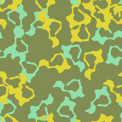 UFO camouflage of various shades of green, blue and yellow colors