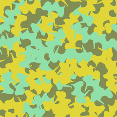 UFO camouflage of various shades of green, blue and yellow colors