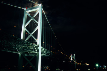 Kanmon Bridge at midnight - 深夜の関門橋