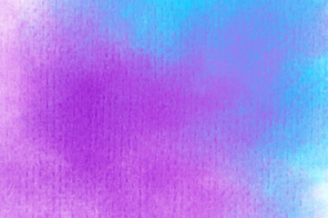blue and purple watercolor. splash color abtract on paper texture background.