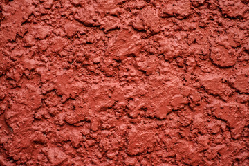 Close up Red cement wall  texture background