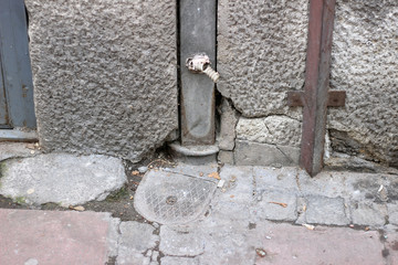 Downspout waterspout rainwater drainage pipe building 