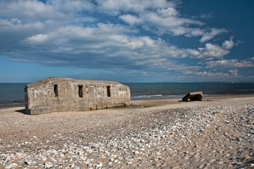 World War Bunker on a Beach