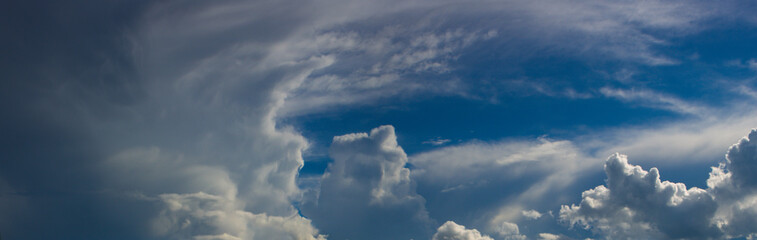 Panoramic view of the divine picturesque clouds are in sky background
