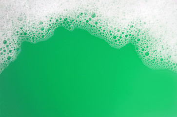 green water with a white foam frame