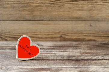 heart on wood background