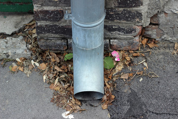 Downspout waterspout rainwater drainage pipe building 