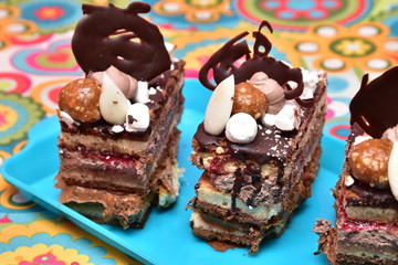 TORTA POSTRE PASTEL DE CHOCOLATE
