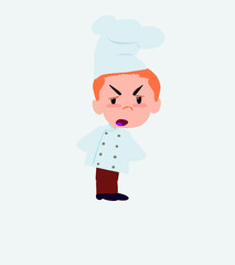 Chef is slightly angry.