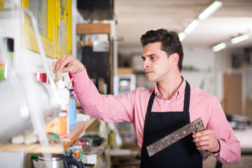 Portrait of craftsman in carpentry