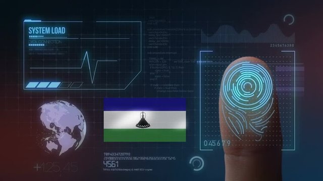 Finger Print Biometric Scanning Identification System. Lesotho Nationality