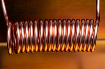Copper coil close-up