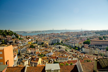 Fototapeta premium Lissabon von oben