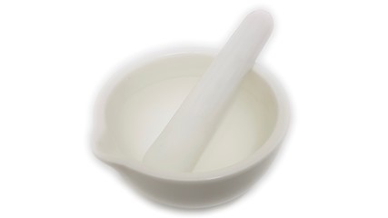 White mortar isolated