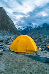 Crédence de cuisine en verre imprimé K2 Camping in Karakoram, Pakistan