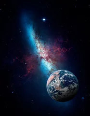 Store enrouleur occultant sans perçage Pleine Lune arbre Planètes du système solaire dans le contexte d& 39 une galaxie dans l& 39 espace. Éléments de cette image fournis par la NASA.