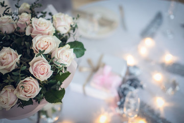 Beautiful bouquet of roses flowers