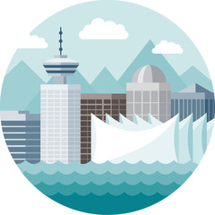 Vancouver Skyline - obrazy, fototapety, plakaty
