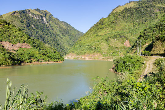 Nam na River, Vietnam mountain river, beautiful landscape