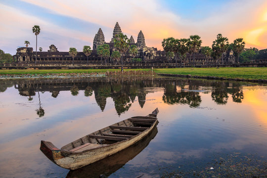 Angkor Wat Buddhist temple, Cambodia