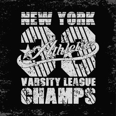 Naklejka premium New York typography, design graphic, t-shirt printing man NYC
