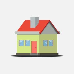 house icon in a flat style, building house