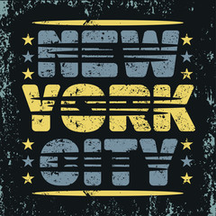 New York typography, design graphic, t-shirt printing man NYC