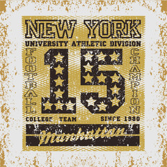Fototapeta premium T-shirt New York,T-shirt sport, sport design, new york fashion