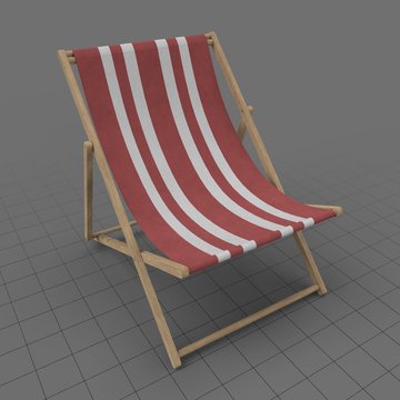 Striped deckchair