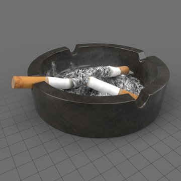 Used ashtray