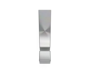 3d brushed metal exclamation point icon