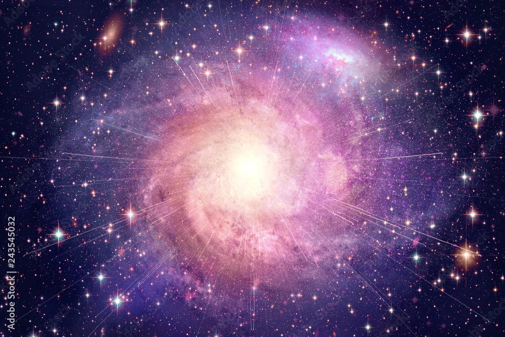 Canvas Prints glowing artistic abstract colorful nebula galaxy in deep space artwork