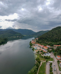 The lake Piediluco in Umbria, Italy