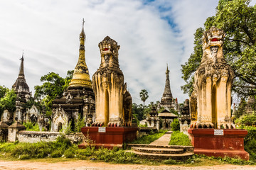 Fototapeta premium A Myint ruins old city village in Chaung-U township near Monywa