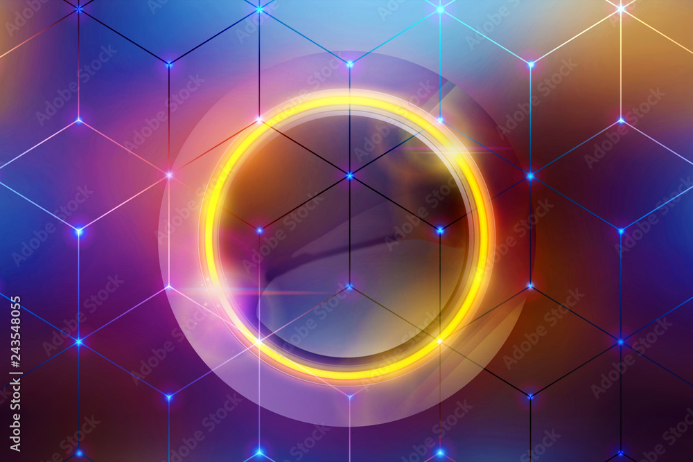Poster artistic unique smooth multicolored modern network artwork with a modern amazing placeholder for a t