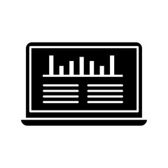 Social media analytics glyph icon