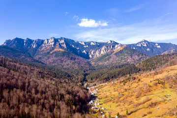 Mountain resort on valley