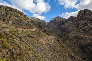 Fototapeta na wymiar Beautiful landscapes of Barranco del Infierno in Tenerife.