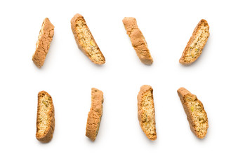 Sweet cantuccini biscuits. Italian biscotti.