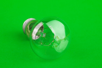Lamp. The concept of energy conservation, earth day. The subject of technology and electrical theme