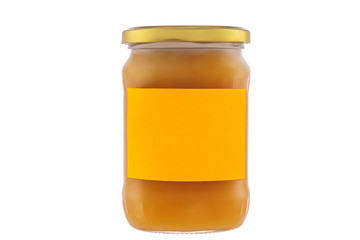 Honey jar isolated on white background
