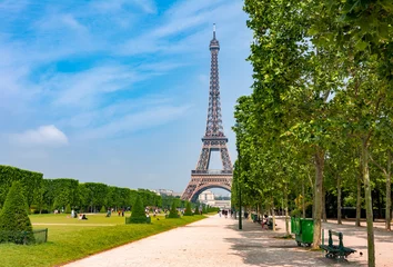 Foto auf Leinwand Eiffelturm und Marsfeld, Paris, Frankreich © Mistervlad